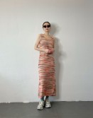 Rainbow Summer Knit Dress #250310